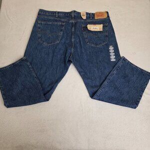 Levis 501 Original Jeans Mens 44x30 Blue Button Fly Straight Leg Denim